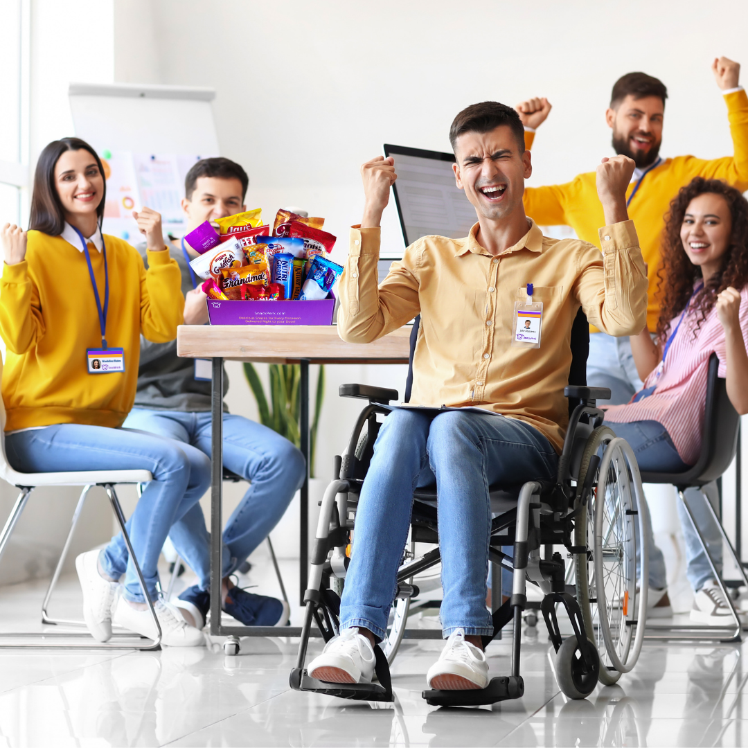 SnackPerk hires individuals with special needs such as Down Syndrome, Autism, missing limbs, wheelchair users, etc. These individuals are important to SnackPerk as they add value and diversity to our company. 